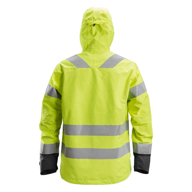 High-Vis Hooded Waterproof Shell Jacket Class 3