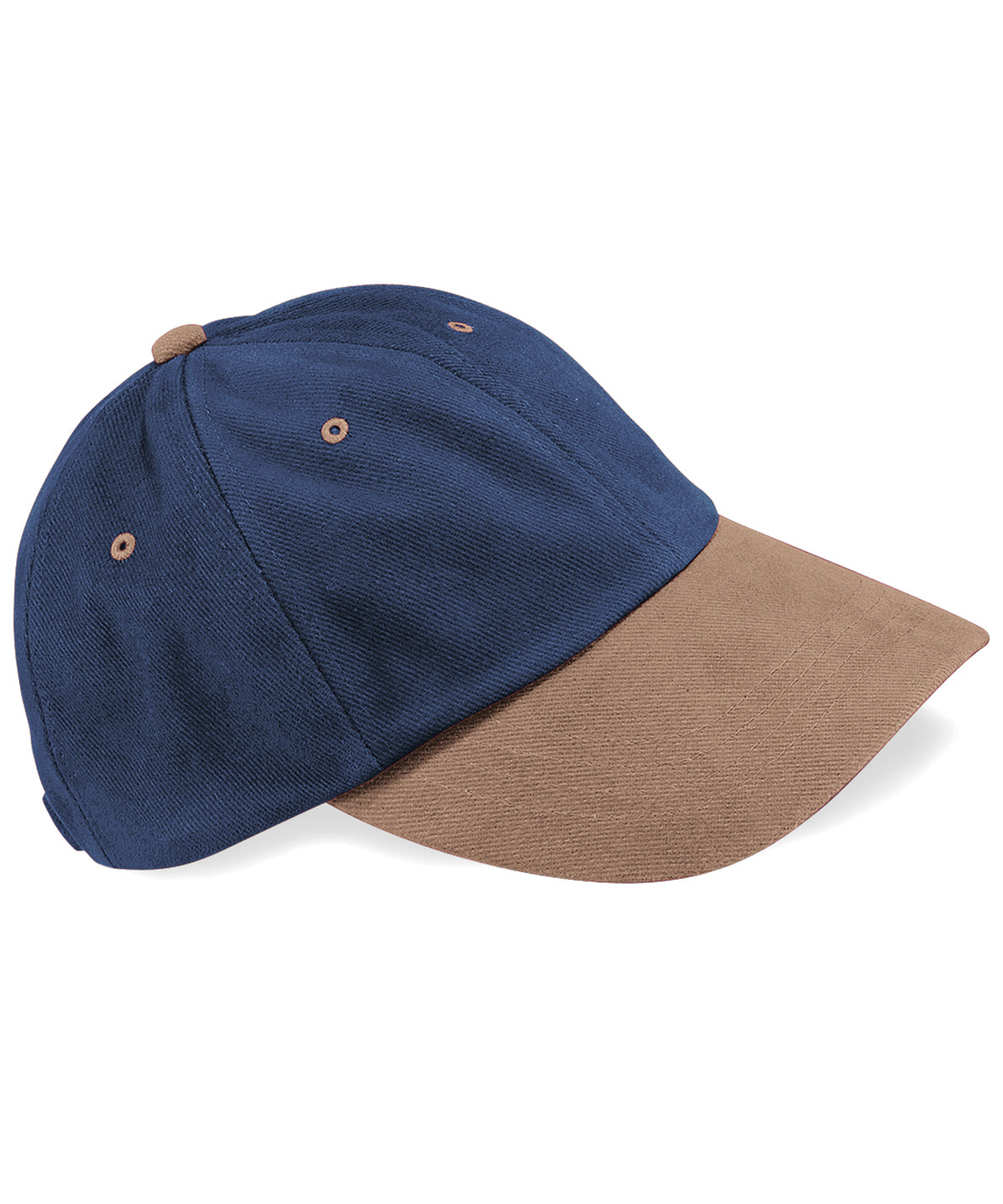 Low-profile heavy brushed cotton cap - French Navy/Taupe