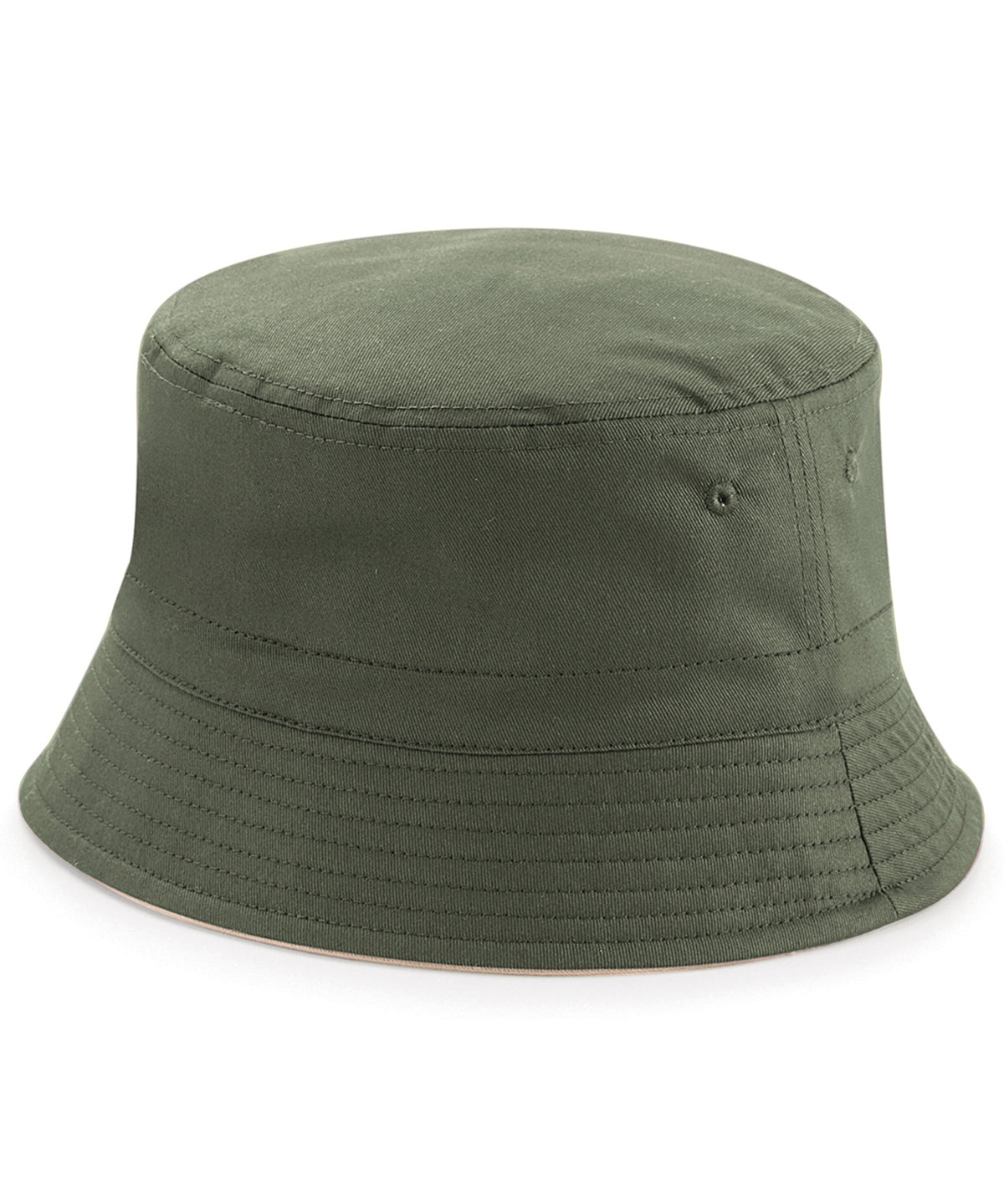 Reversible bucket hat - Olive Green/Stone
