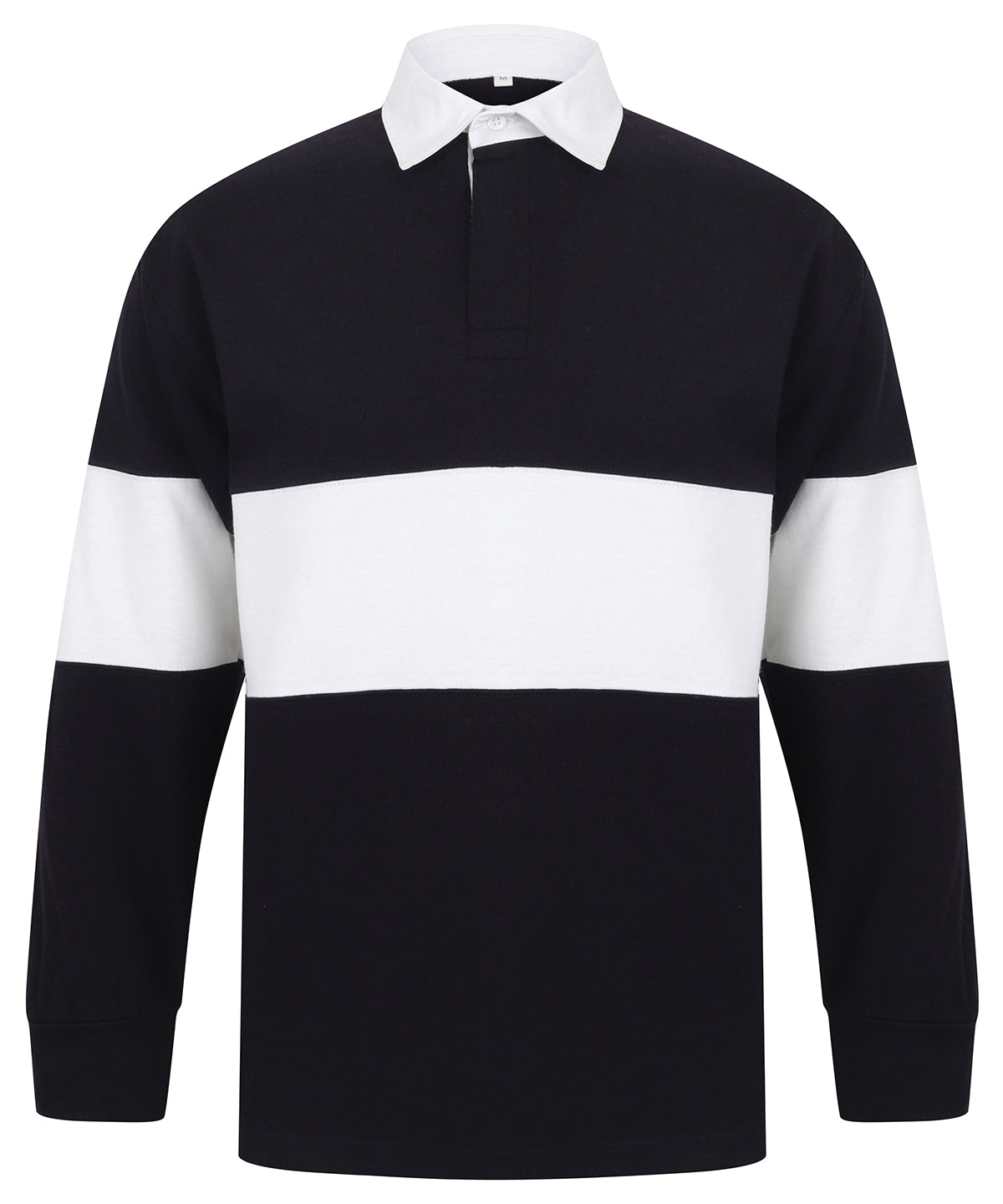 Panelled rugby shirt - Navy/White