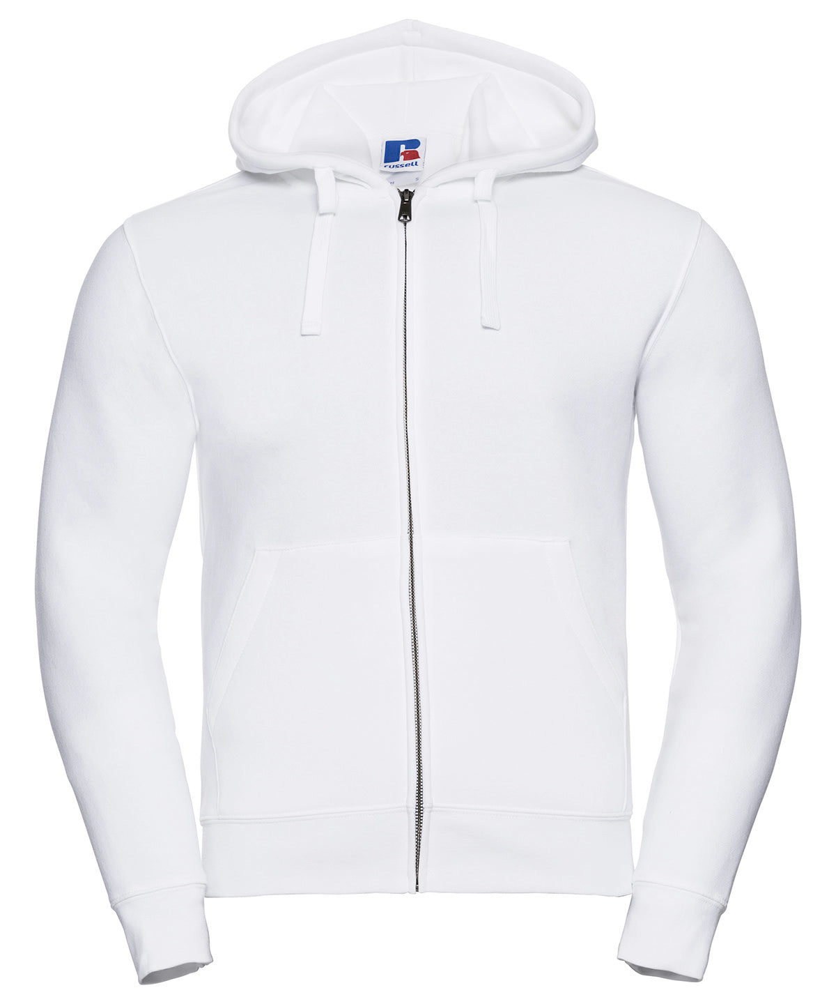 Authentic zipped hooded sweat - White