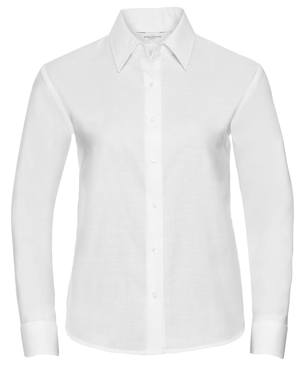 Women's long sleeve easycare Oxford shirt - White