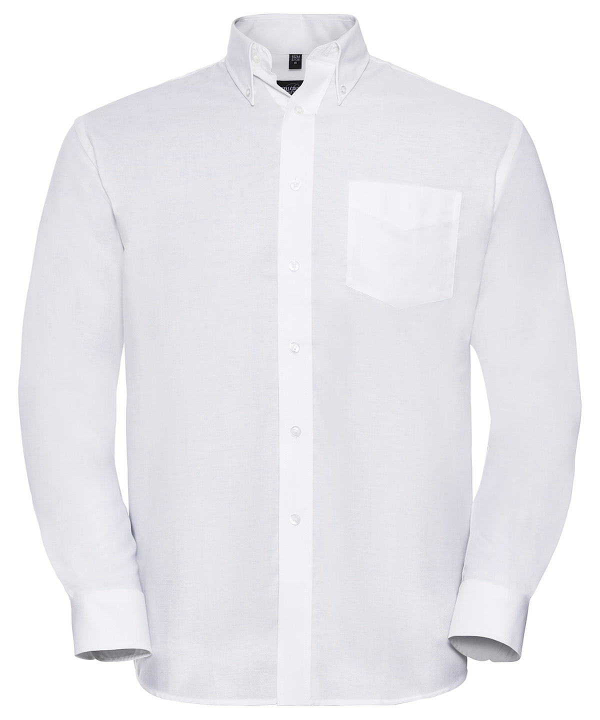 Long sleeve easycare Oxford shirt - White