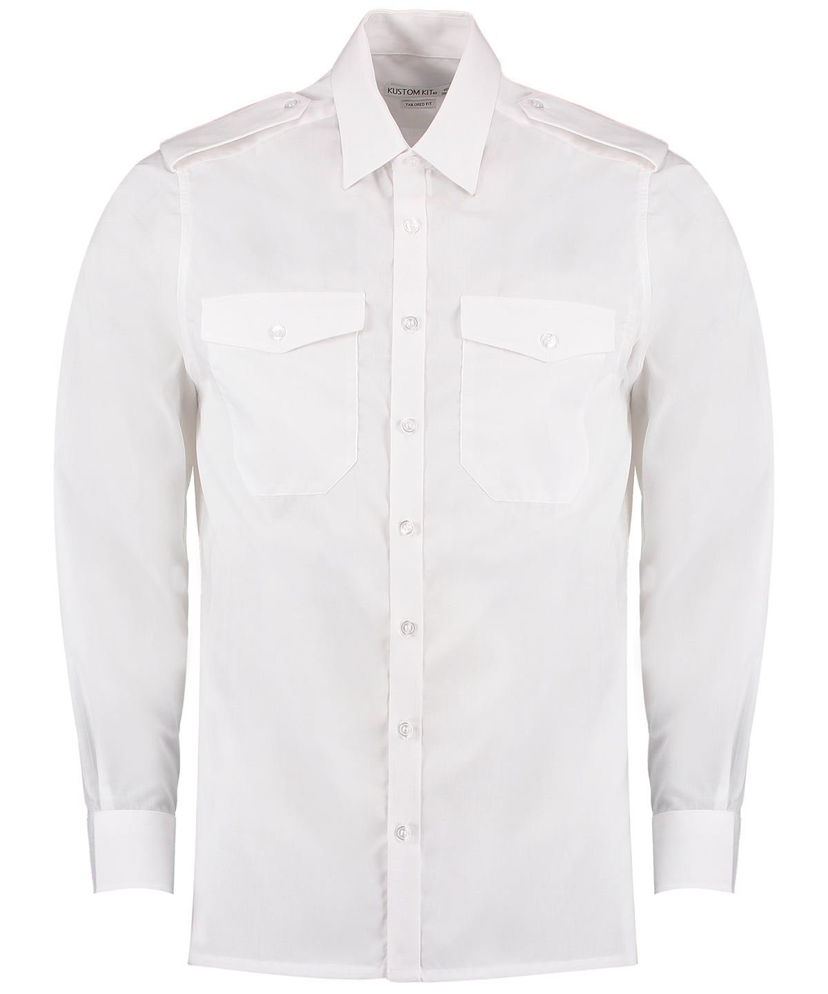 Pilot shirt long sleeved - White