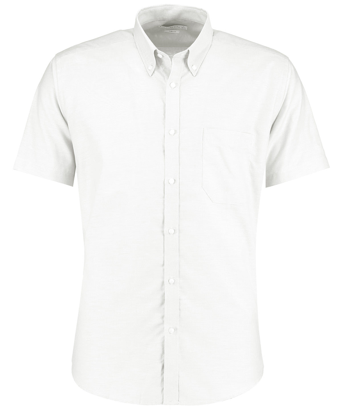 Slim fit workwear Oxford shirt short sleeve - White