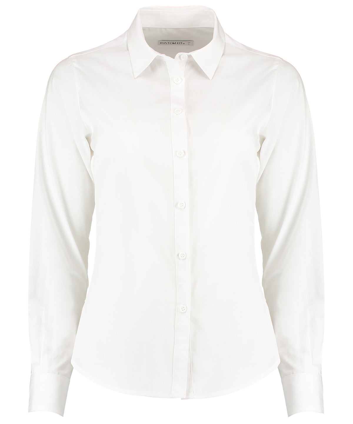 Women's poplin shirt long sleeve - White
