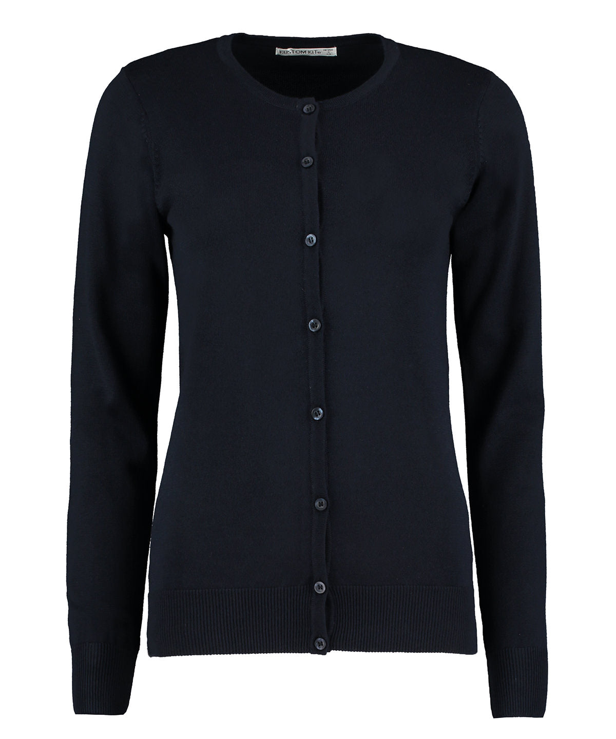 Women's Arundel crew neck cardigan long sleeve (classic fit) - Navy