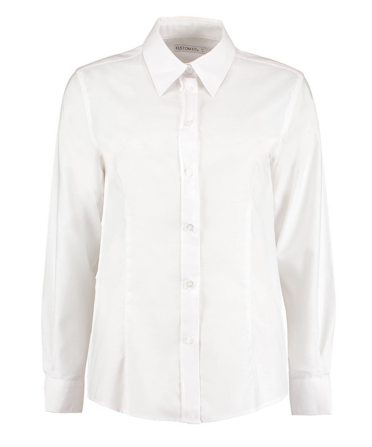 Women's workplace Oxford blouse long-sleeved (tailored fit) - White