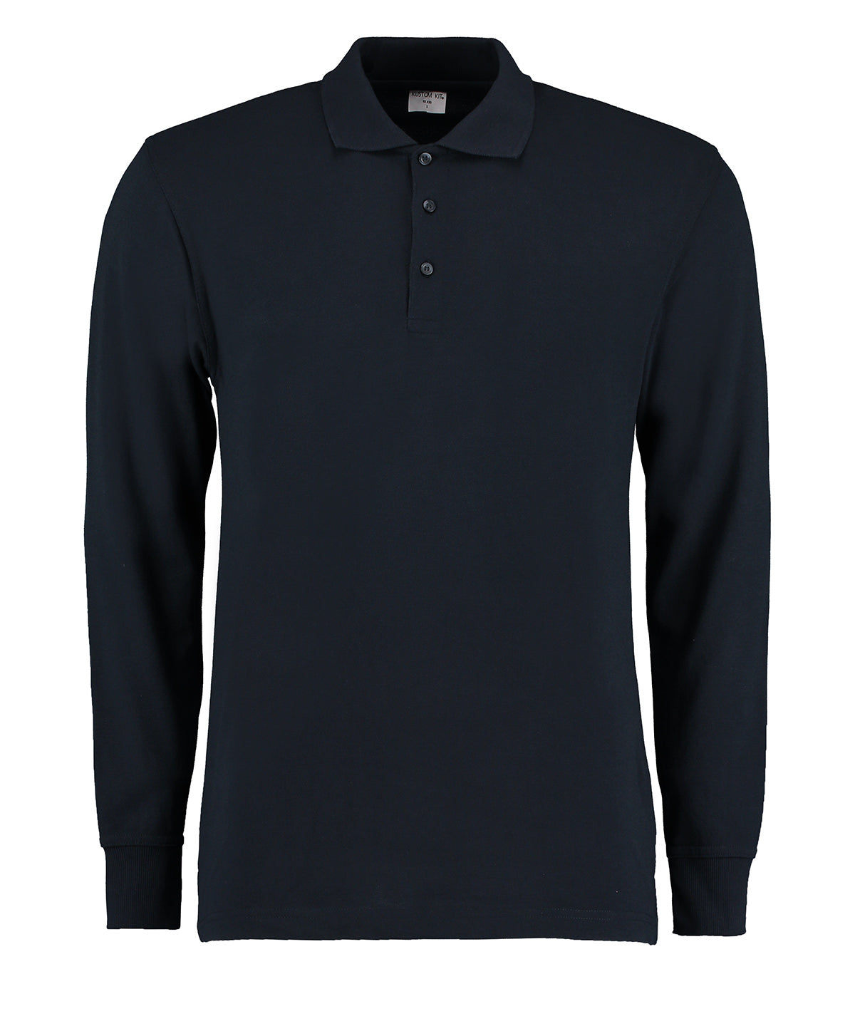 Piqué polo long-sleeved (classic fit) - Navy