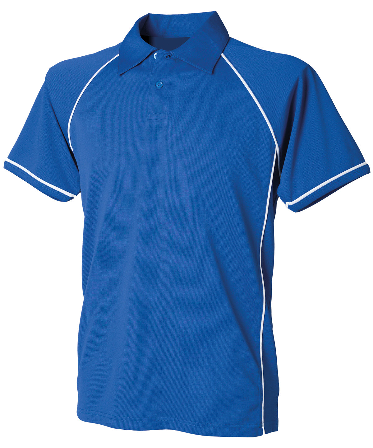 Kids piped performance polo - Royal/White