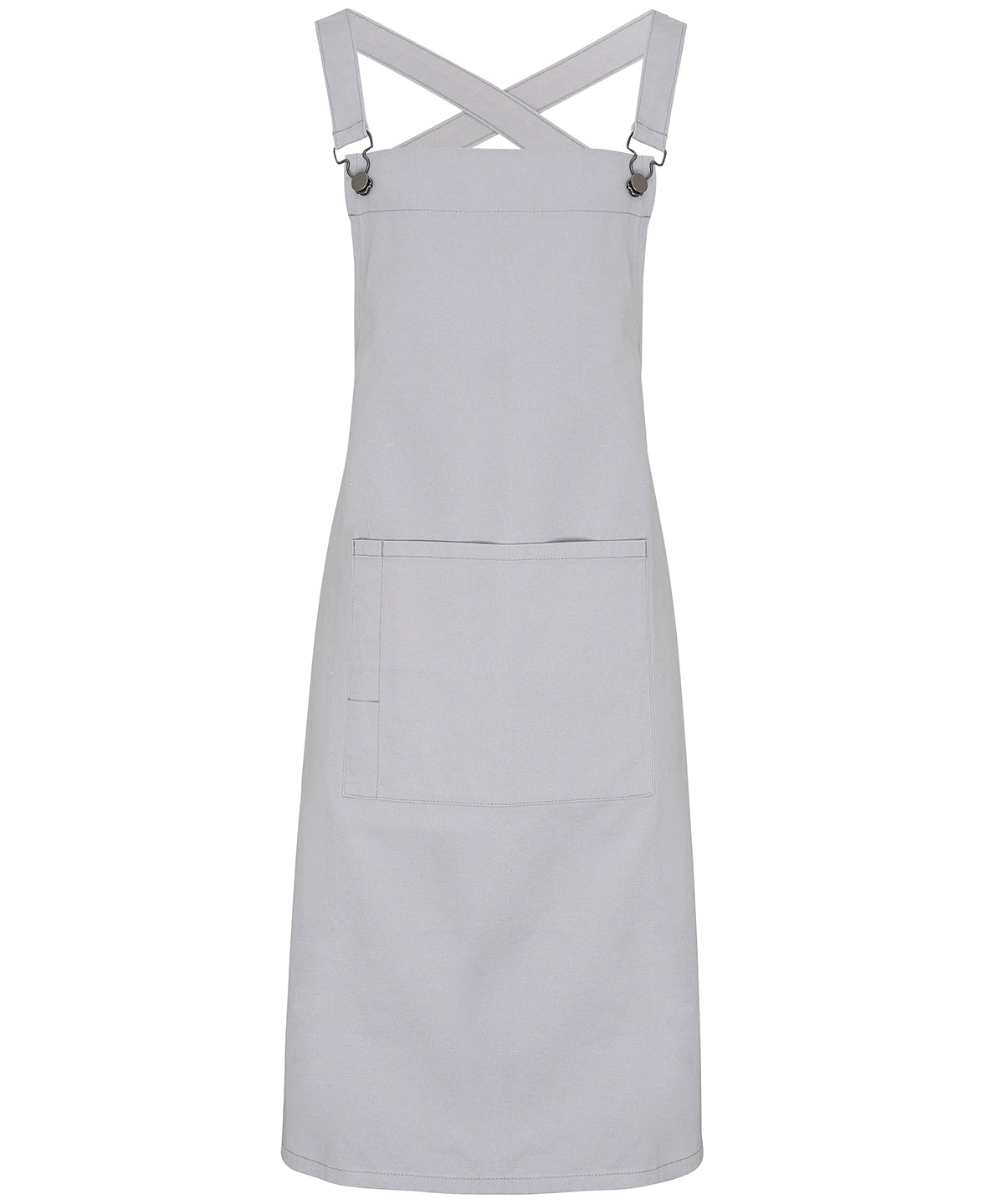 Cross back 'barista' bib apron - Silver
