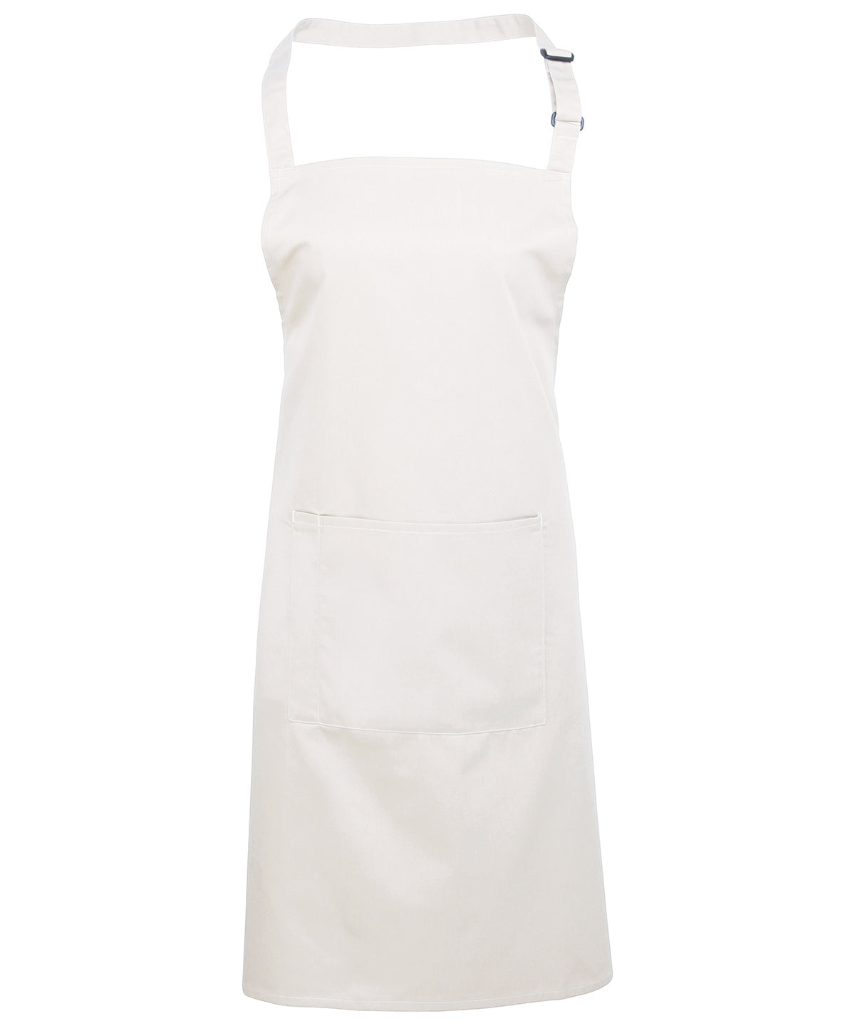 Colours bib apron with pocket - White