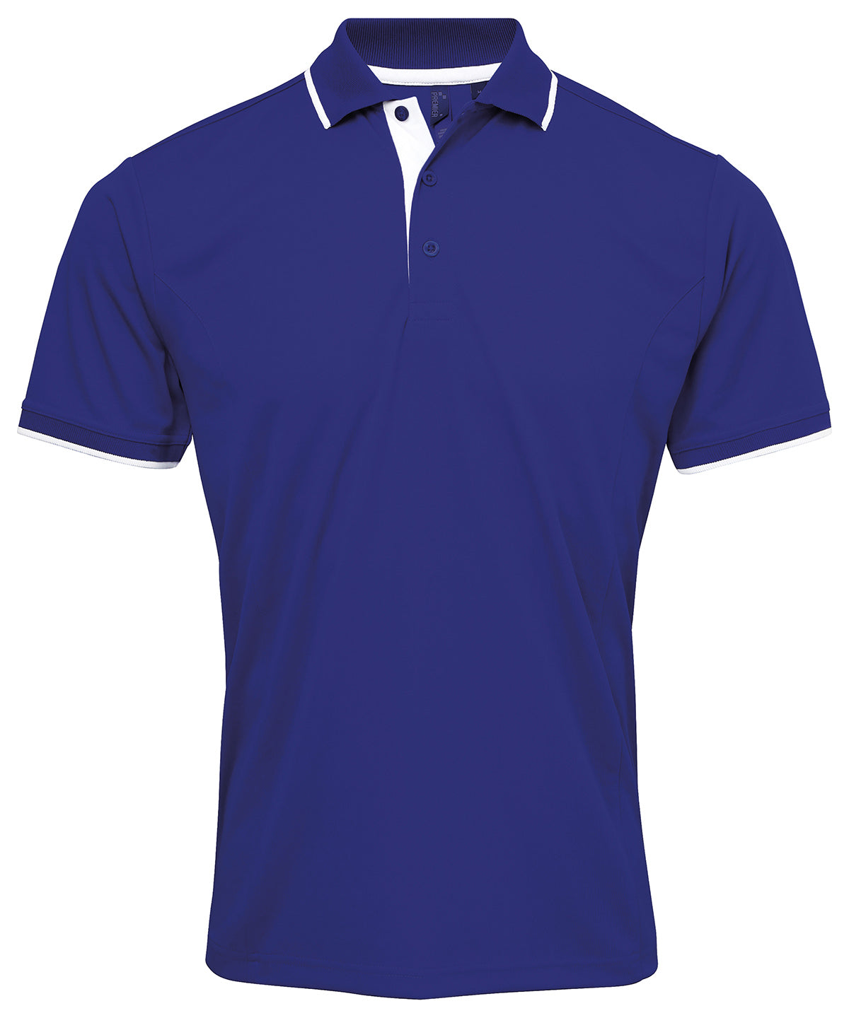 Contrast Coolchecker® polo - Royal/White