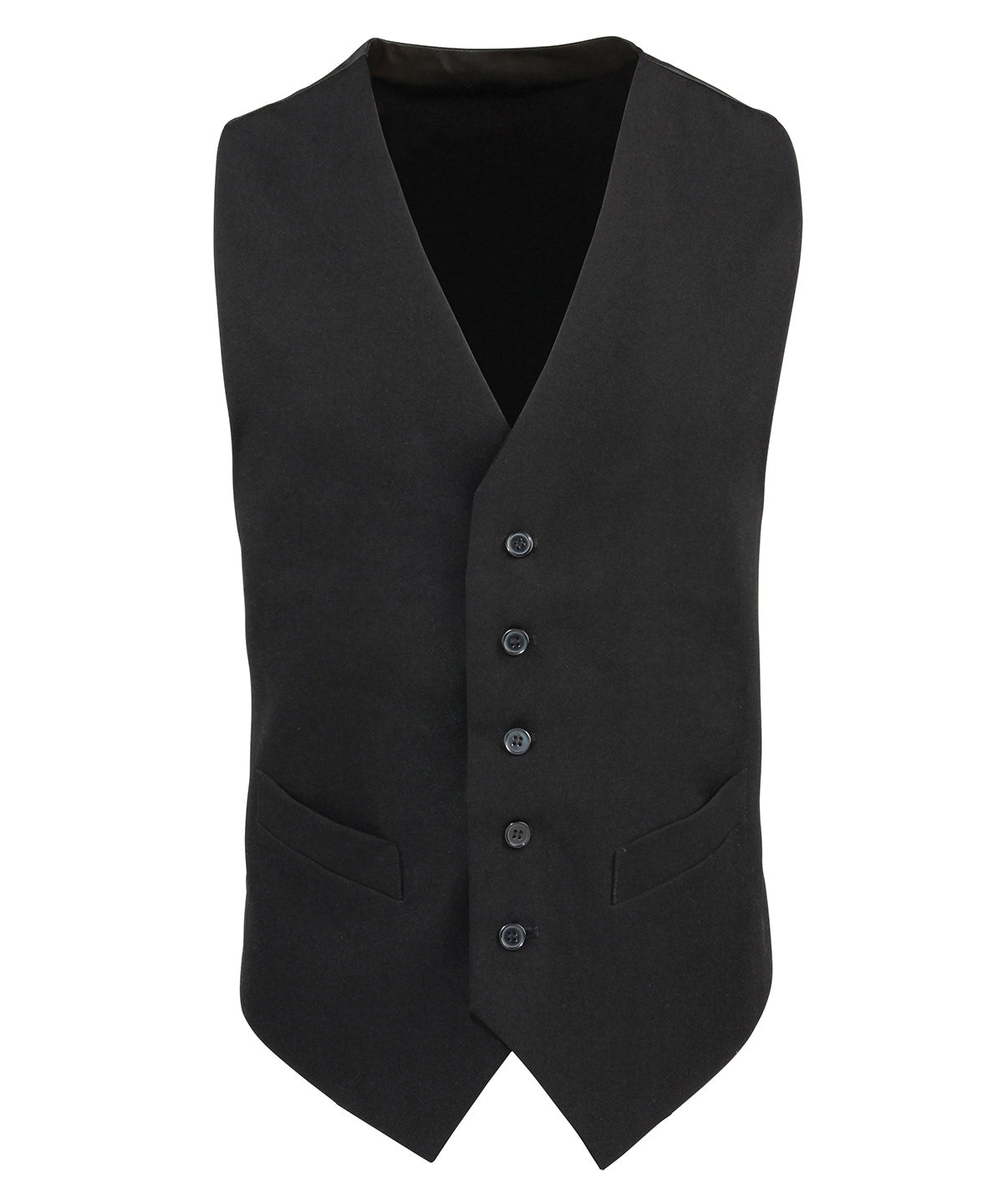 Lined polyester waistcoat - Black