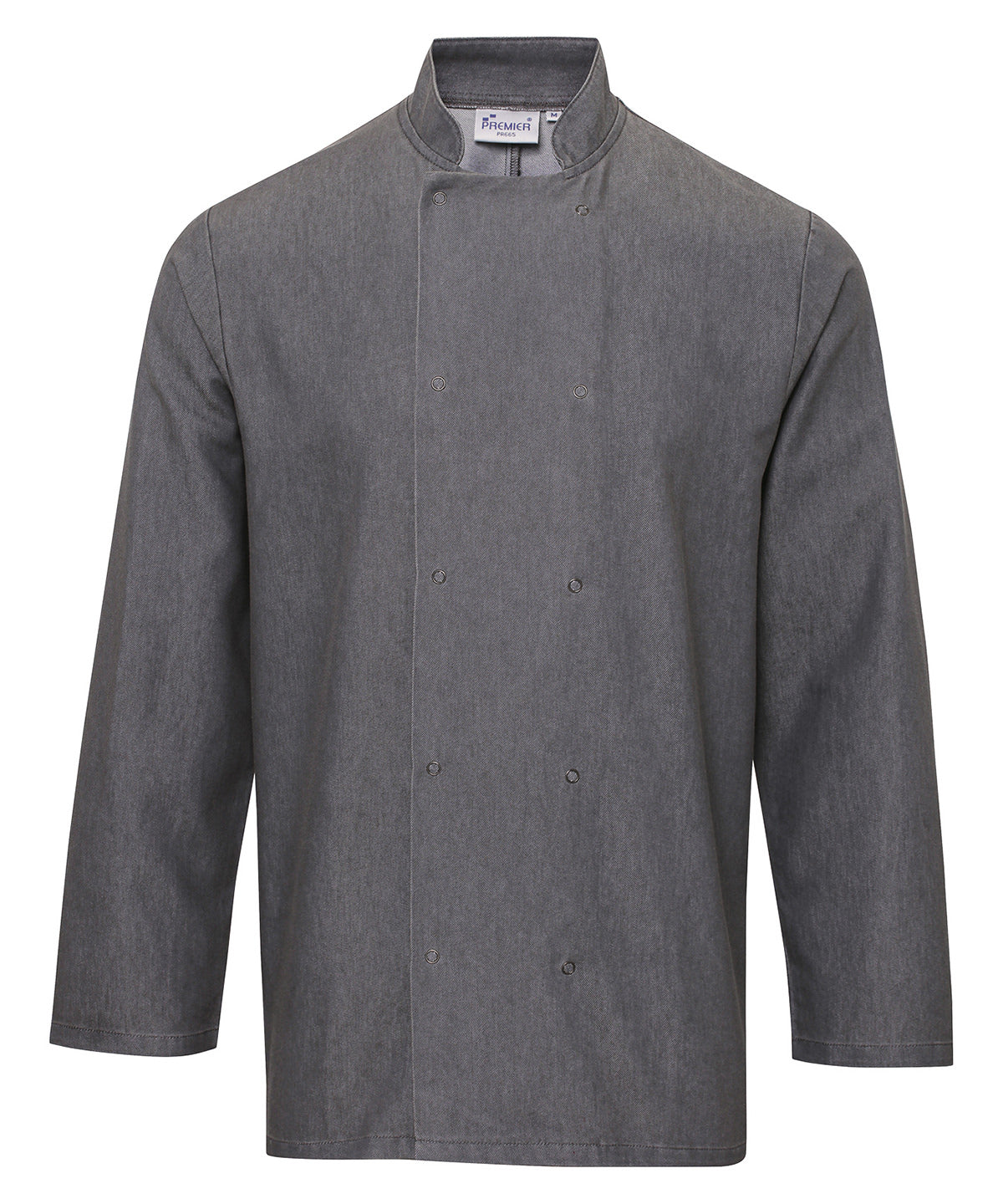 Denim chef's jacket - Grey Denim