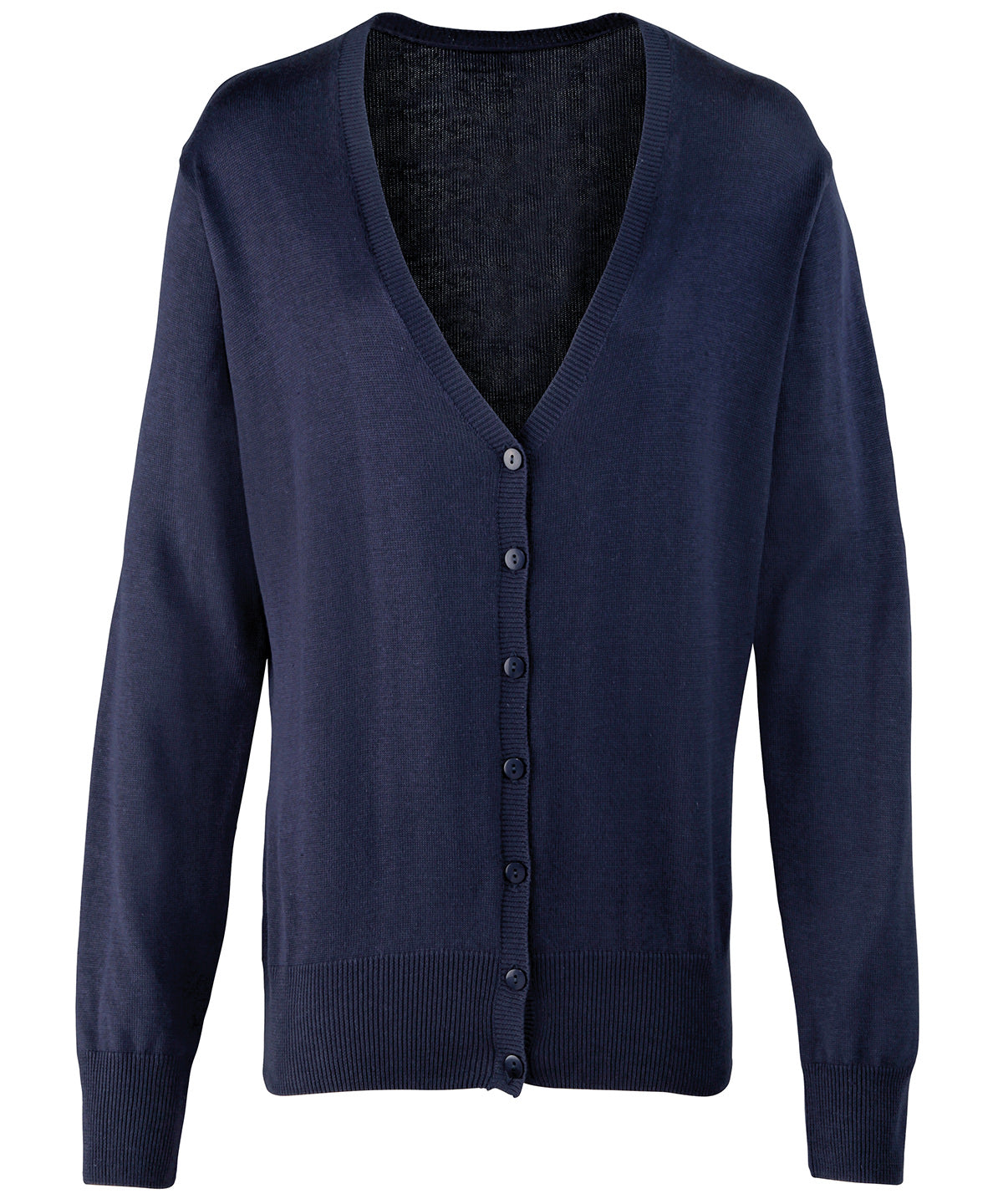Women's button-through knitted cardigan - Navy
