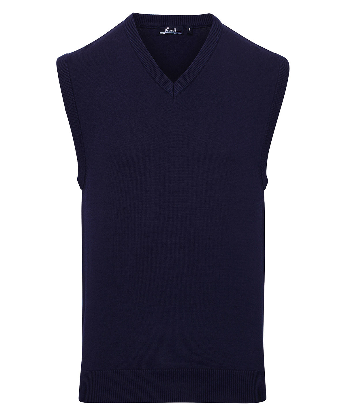 Sleeveless knitted sweater - Navy