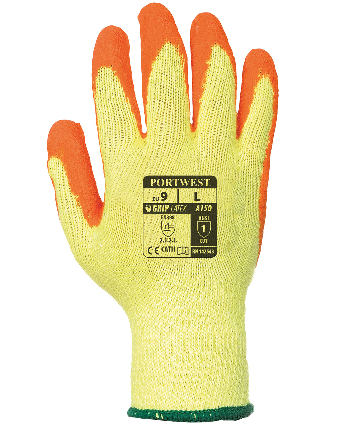 Classic grip glove - latex (A150) - Yellow/Orange