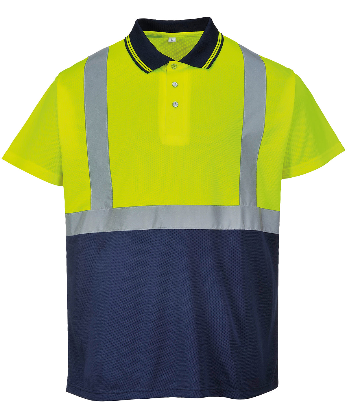 Two-tone polo (S479) - Yellow/Navy