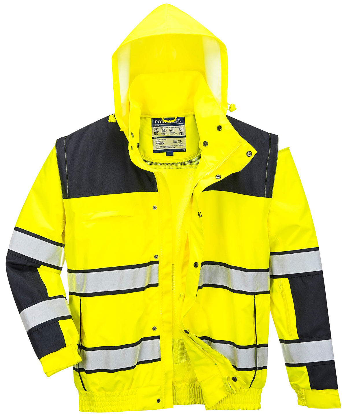 Hi-vis classic bomber jacket (C466) - Yellow/Black