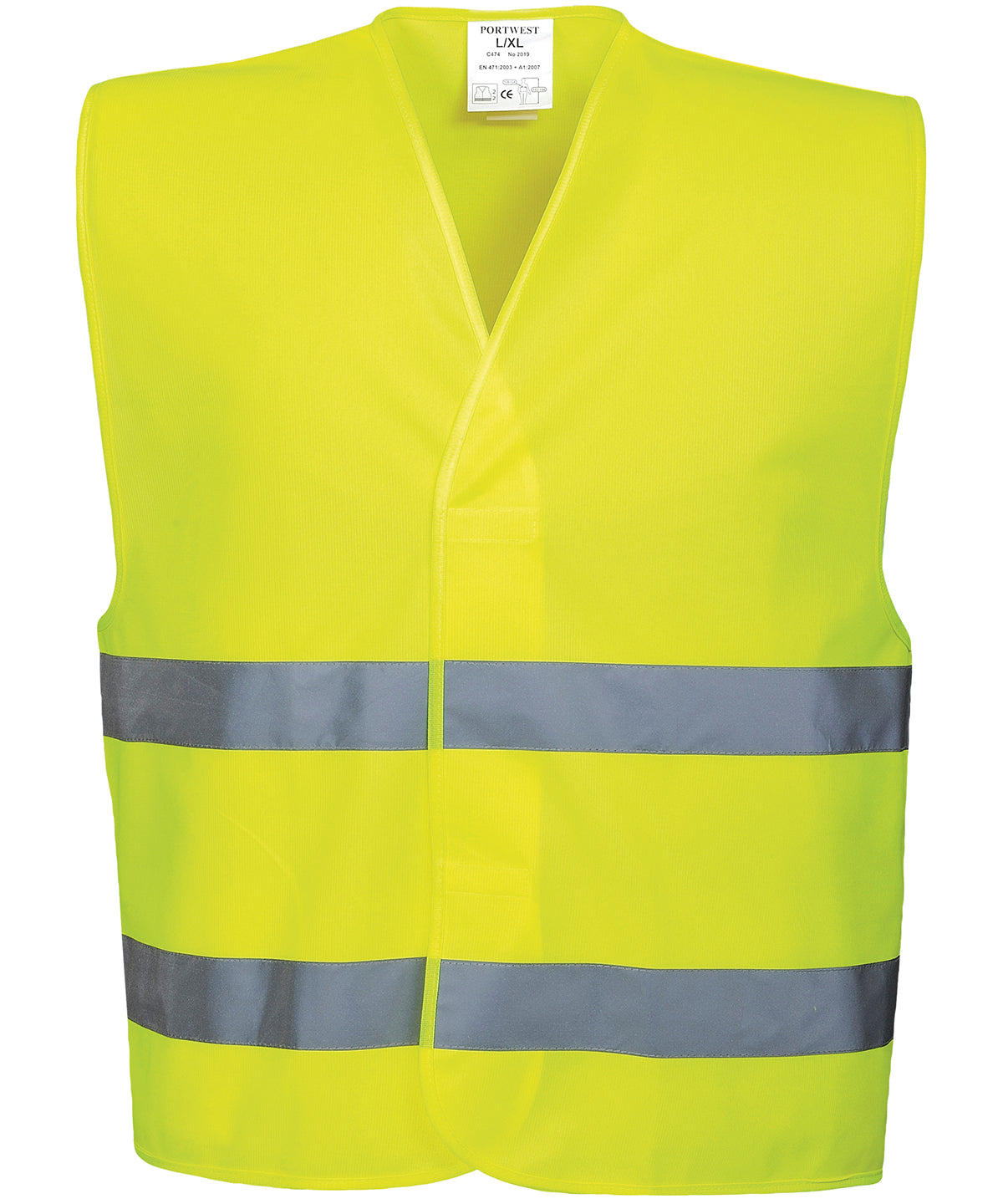 Hi-vis two-band vest (C474) - Yellow
