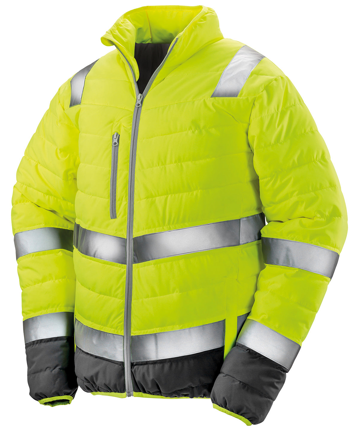 Soft padded safety jacket - Fluorescent Yellow