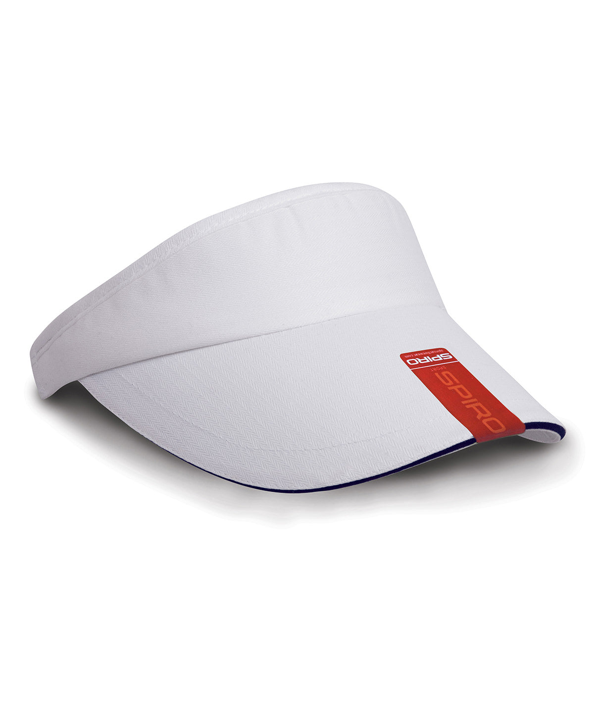 Herringbone sun visor with sandwich peak - White/Navy