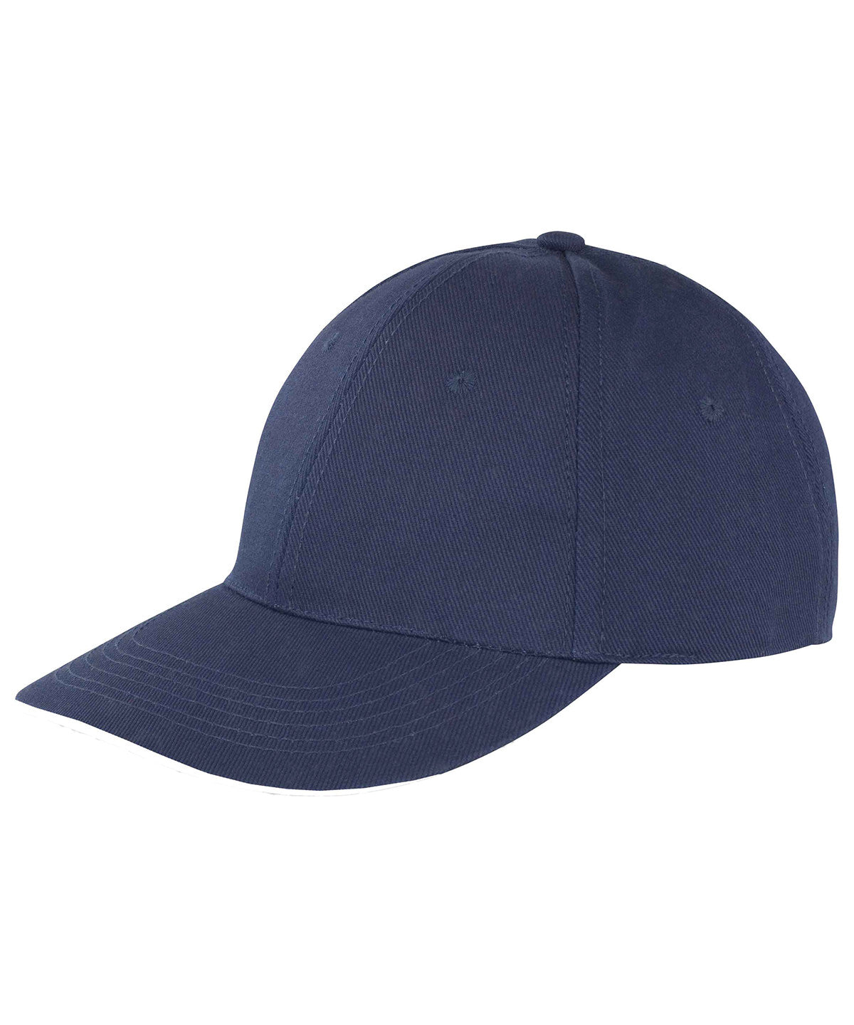 Memphis brushed cotton low-profile sandwich peak cap - Navy/White