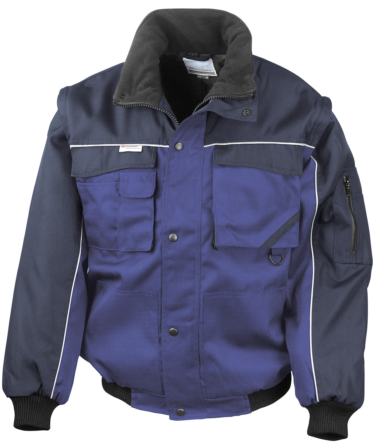 Work-Guard zip sleeve heavy-duty pilot jacket - Royal/Navy