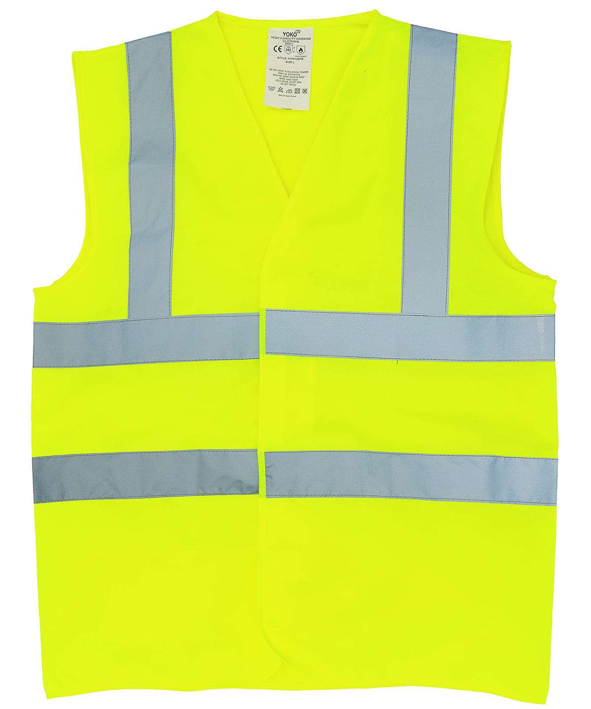 Flame-retardant hi-vis sleeveless waistcoat (HVW100FR) - Yellow