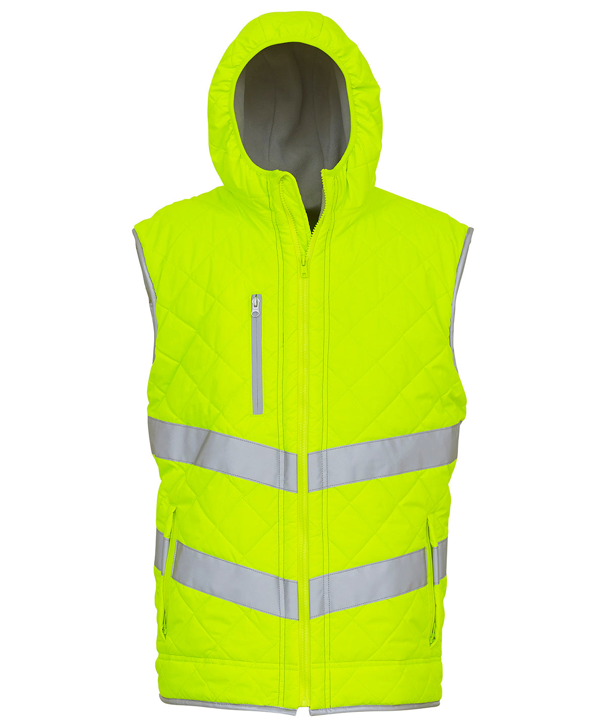 Hi-vis Kensington hooded gilet (HV007) - Yellow