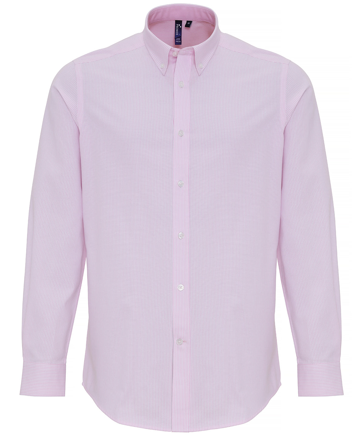 Cotton-rich Oxford stripes shirt - White/Pink