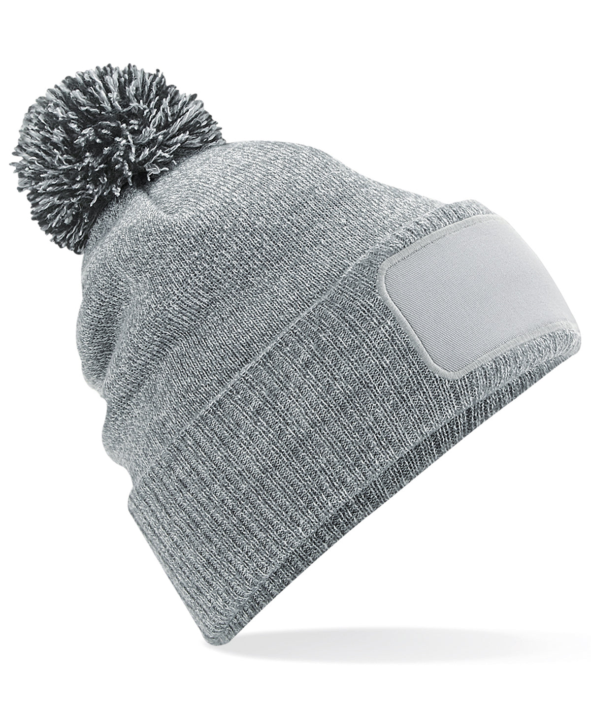 Snowstar® patch beanie - Heather Grey/Black