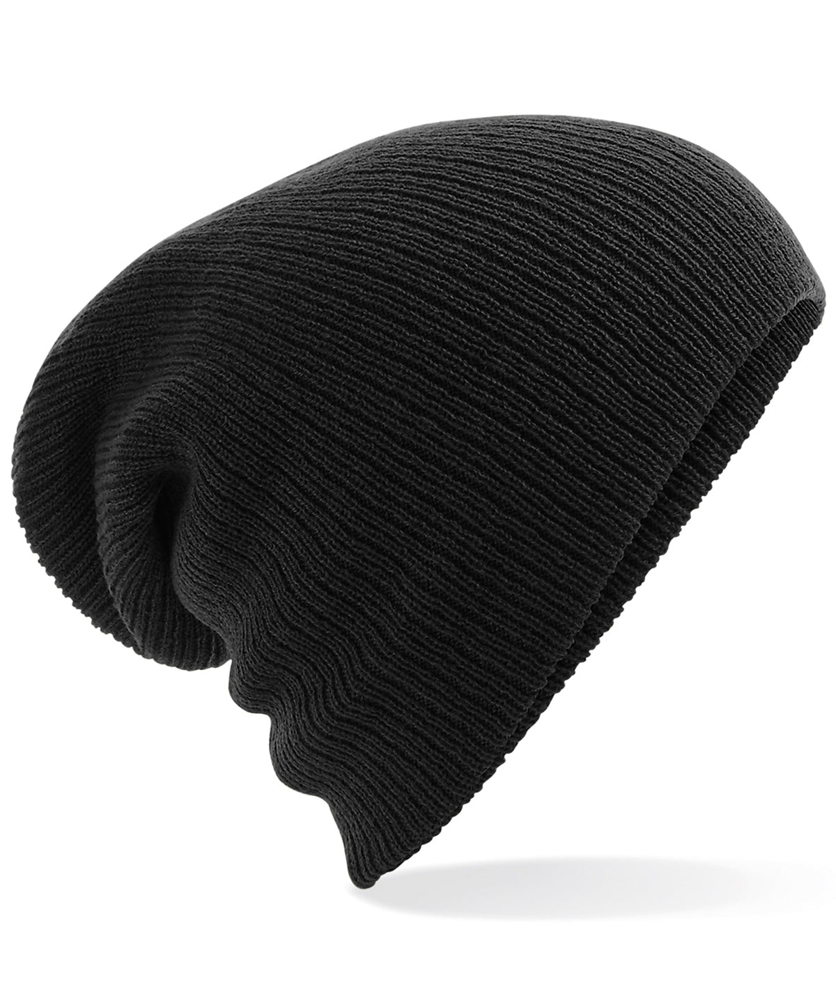 Heavy gauge slouch beanie - Black