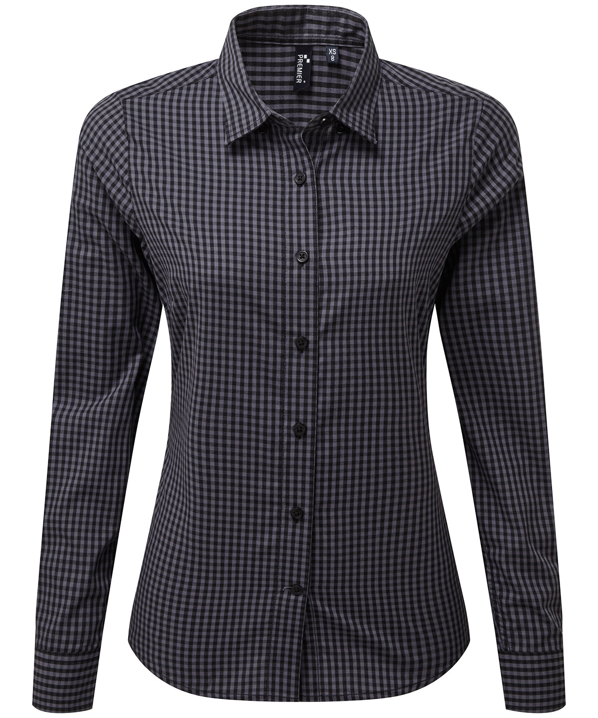 Women's Maxton check long sleeve shirt - Steel/Black