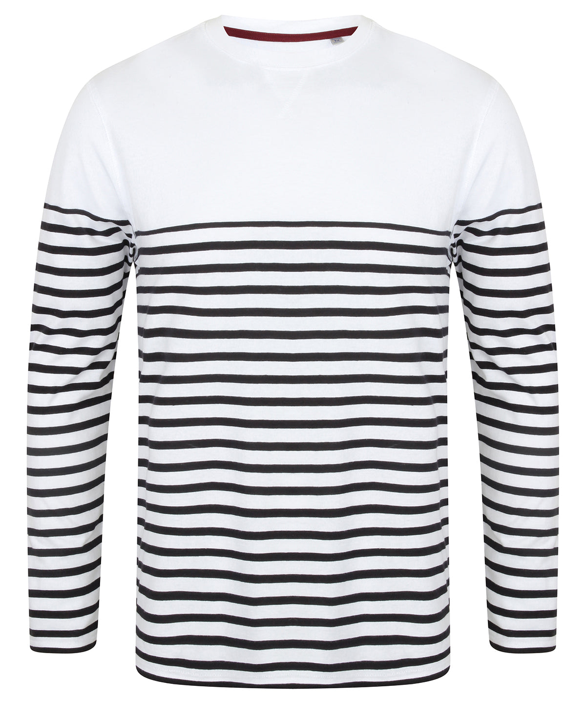 Long sleeve Breton striped T - White/Navy