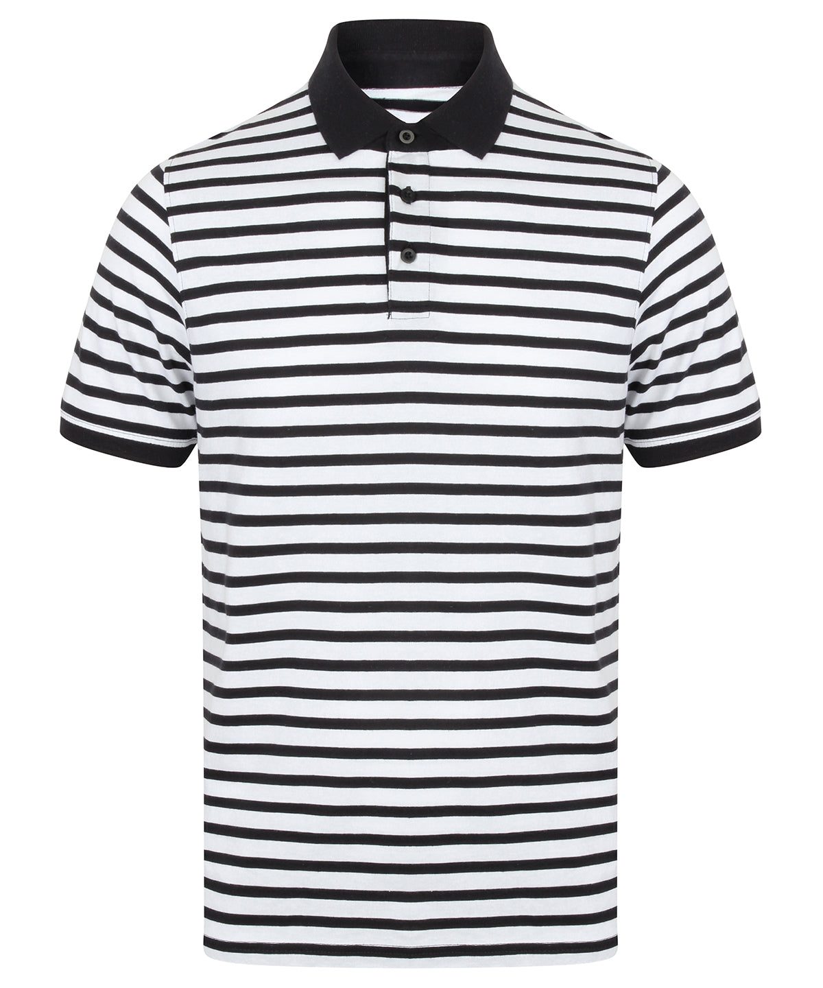 Striped Jersey polo shirt - White/Navy