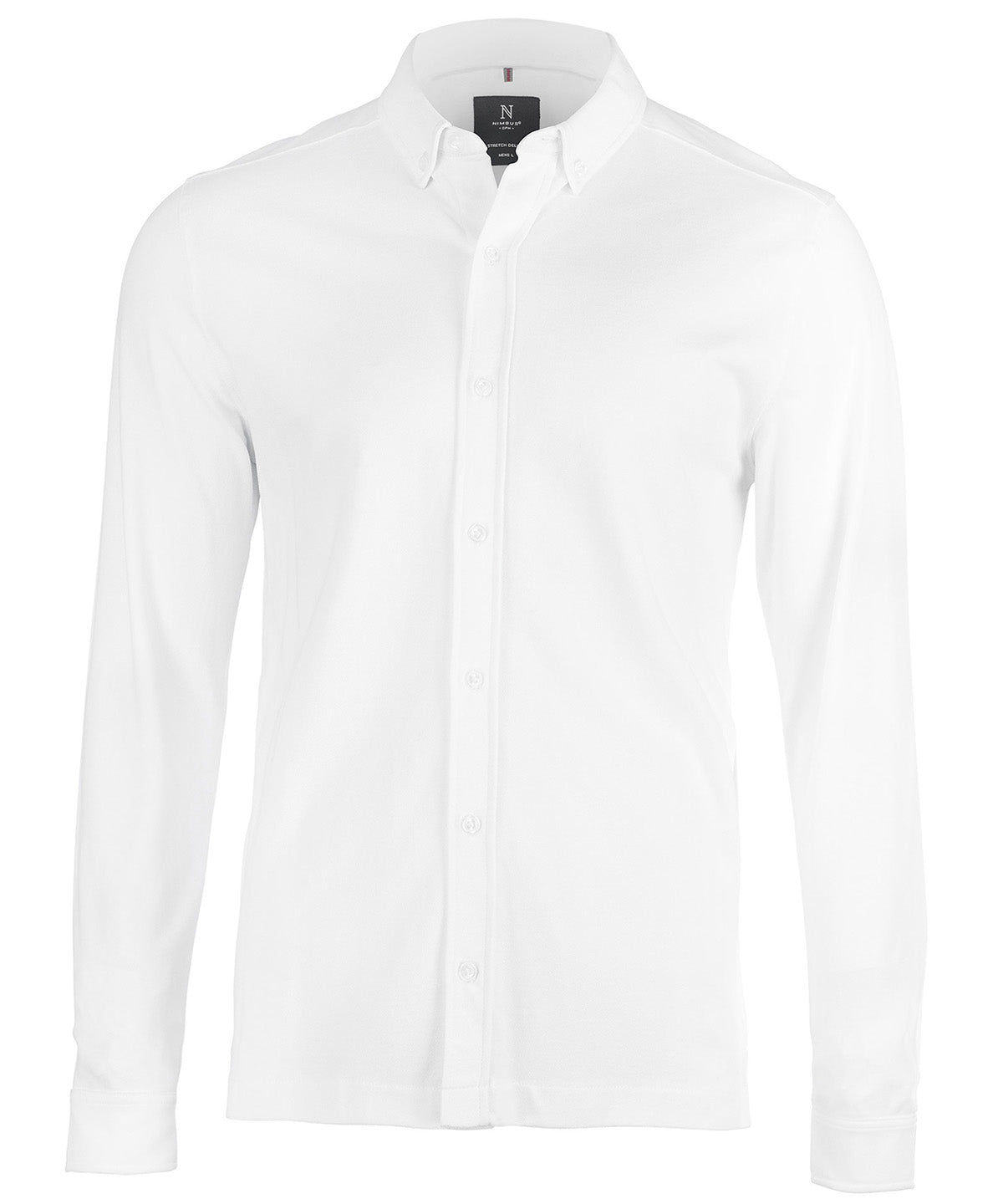 Kingston – stretch deluxe piqué shirt - White