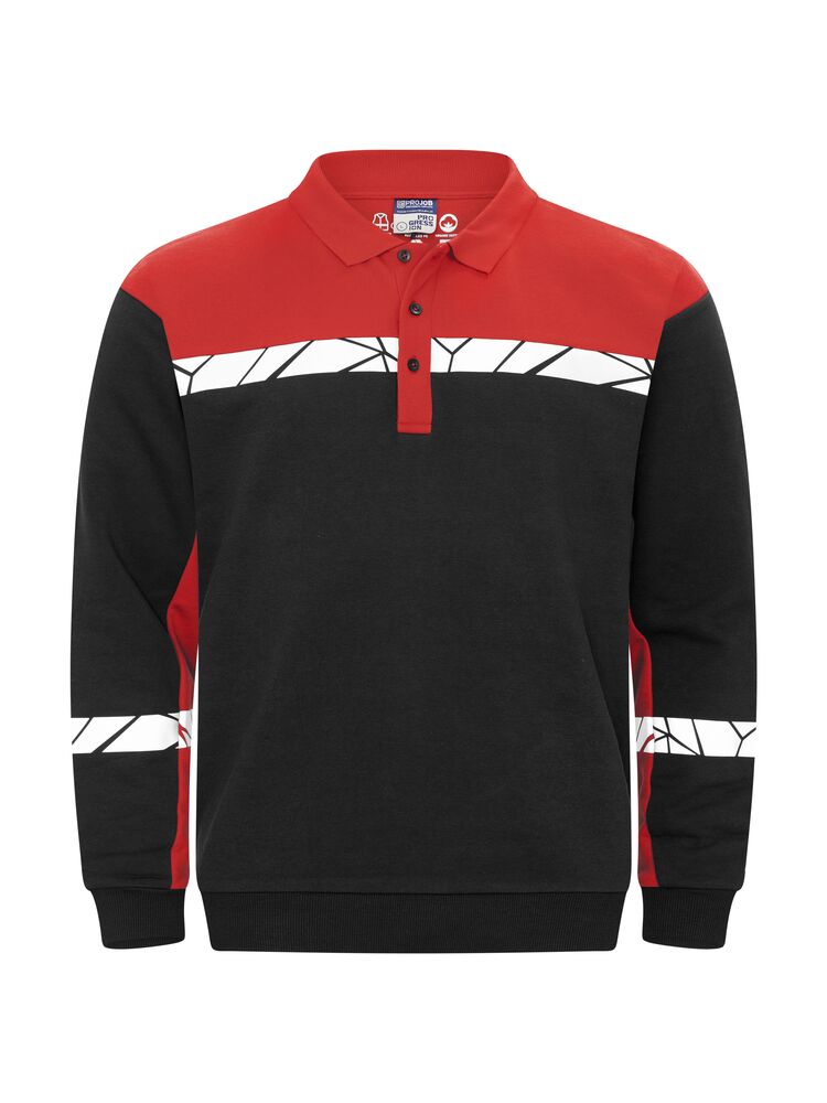 PROJOB Viz Long Sleeve Polo Sweatshirt 7100
