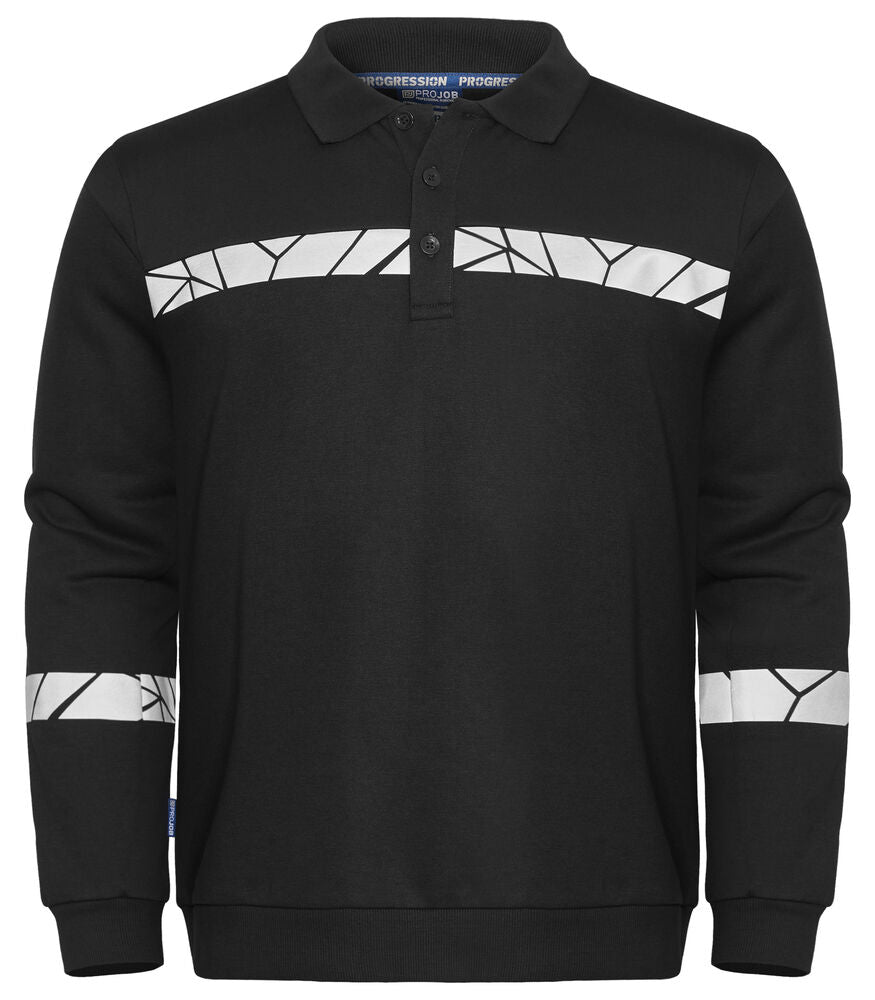 PROJOB Viz Long Sleeve Polo Sweatshirt 7100