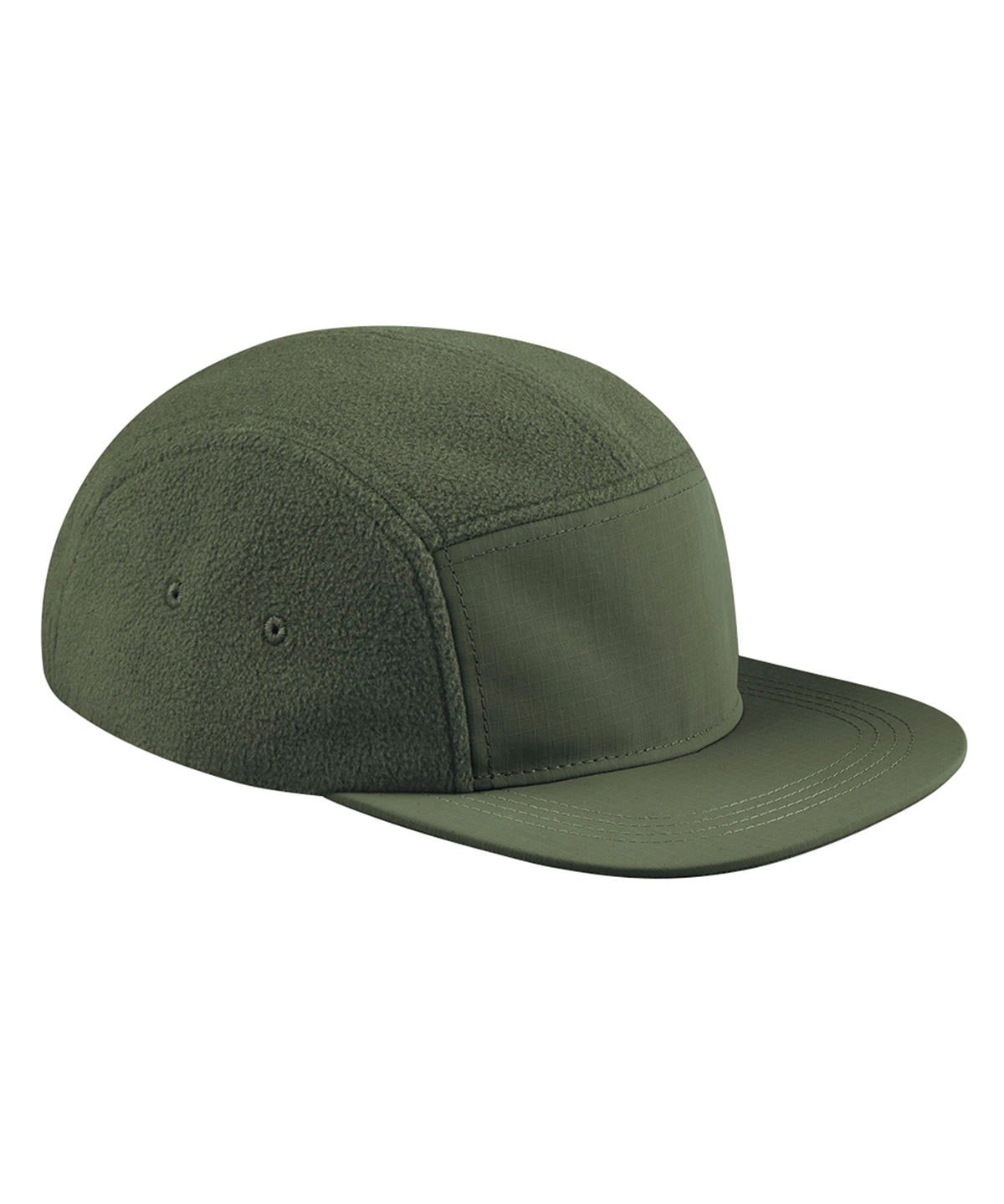Recycled fleece outdoor camper cap - Olive Green