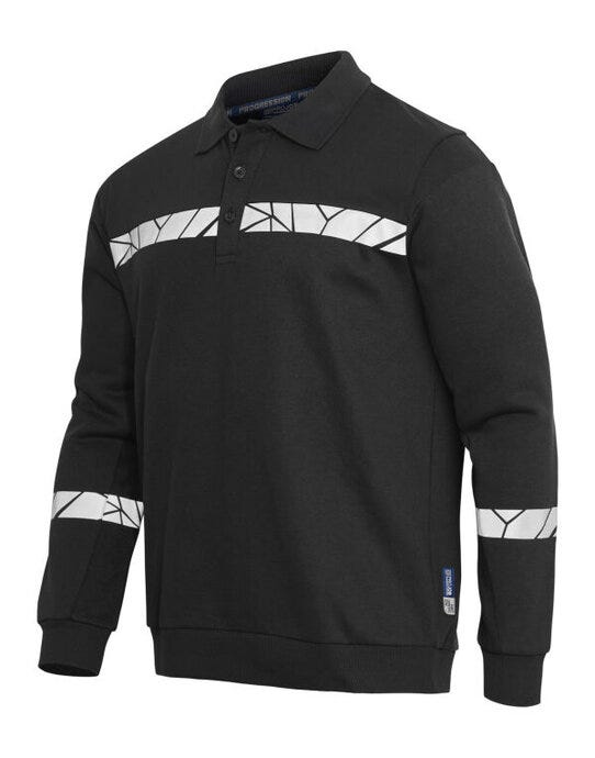 ProJob Progression 7100 LS Polo Sweat - Black/Black
