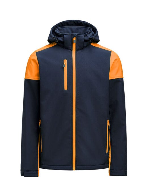 Men's Softshell - Navy/Neon Orange