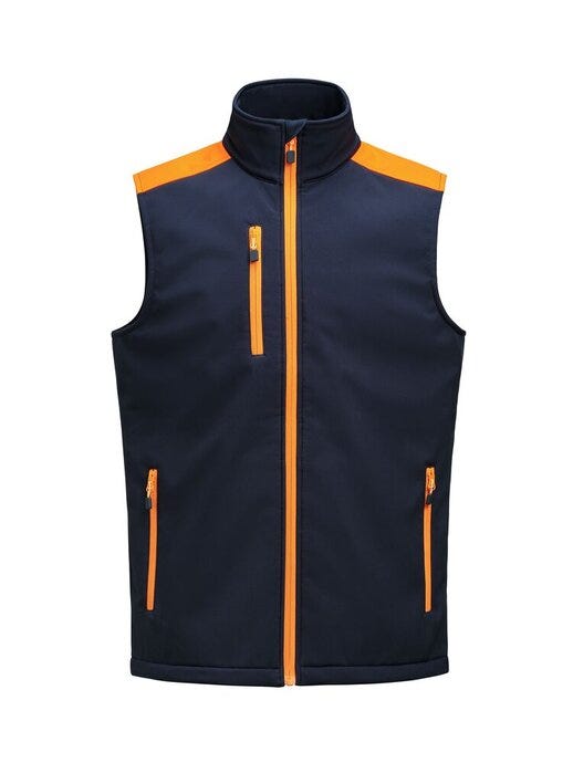 Softshell Vest - Navy/Neon Orange