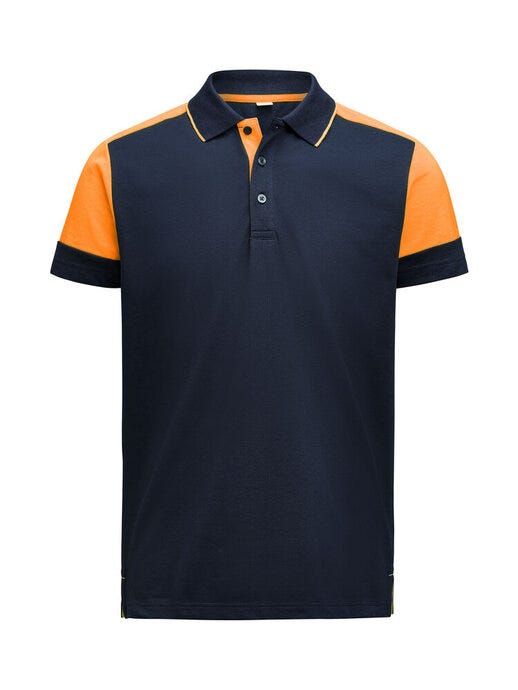Polo - Navy/Neon Orange
