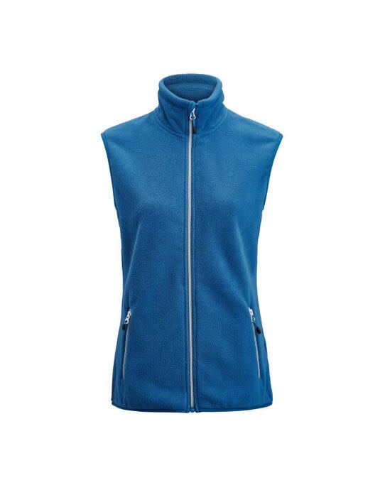 Ladies Sideflip Fleece Vest - Bright Blue