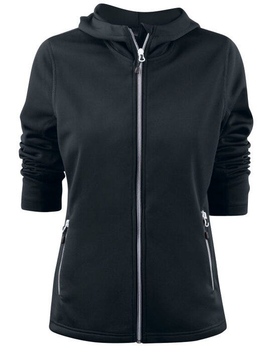 Ladies Layback F/Z Hoodie - Black