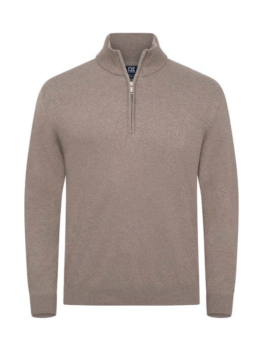 C&B Oakville Half Zip Sweater - Nougat Melange