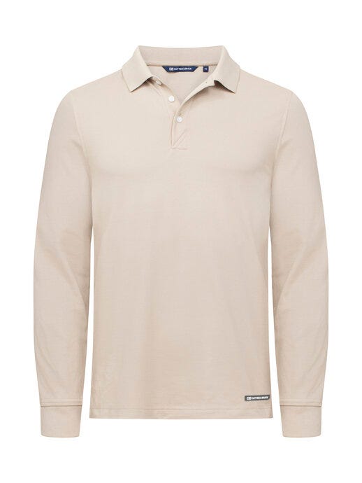 C&B Advantage Long Sleeve Polo - Beige