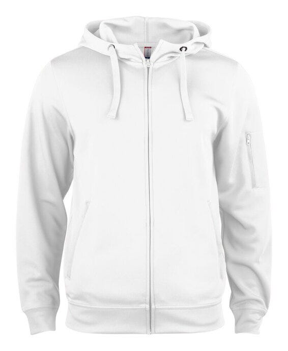 Basic Active Full Zip Hoody - White